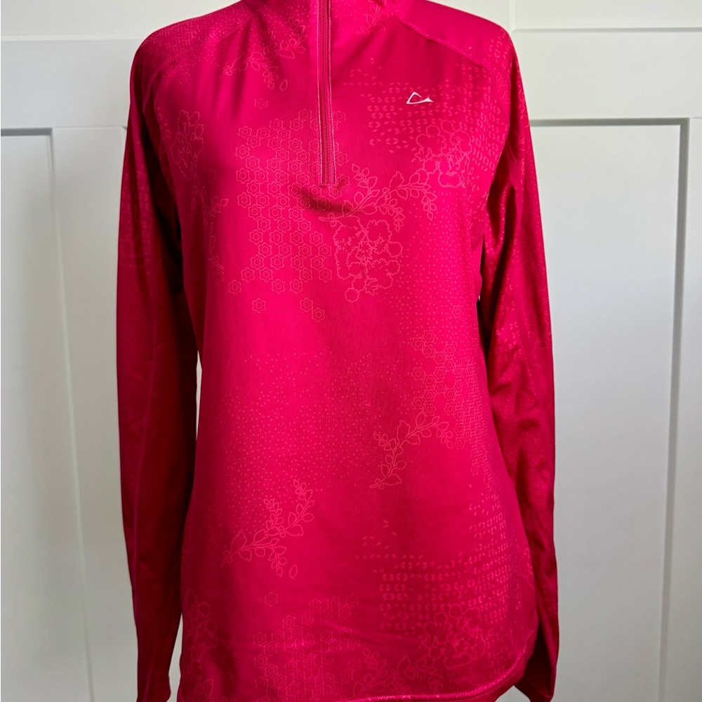 Paradox Fuchsia w Design Long Sleeve Half Zip - Large